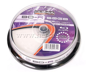 Diski Blu-Ray BD-R 50Gb, 6x, apdrukjami, Cakebox 10gab.